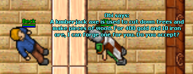 Crafting a Lumberjack Axe